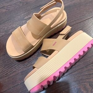 REEF Water Vista Higher Platform Sandals sz 7